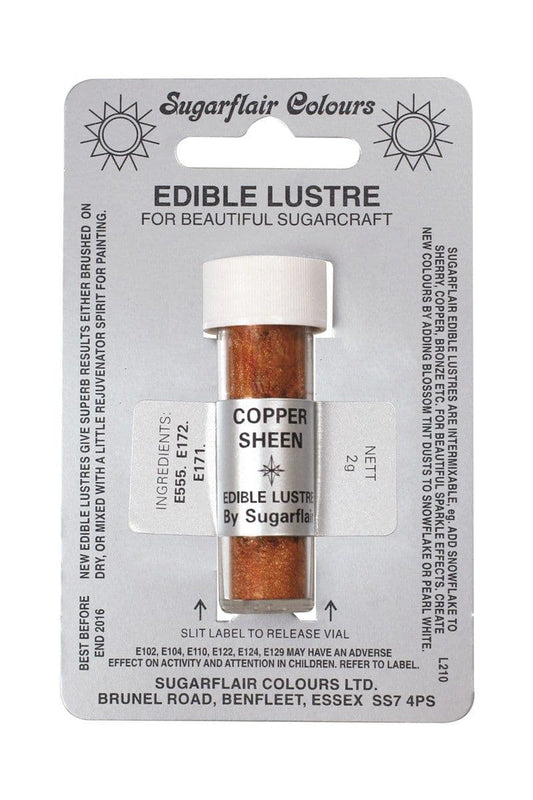 Sugarflair Edible Lustre Dust 2g - Copper Sheen